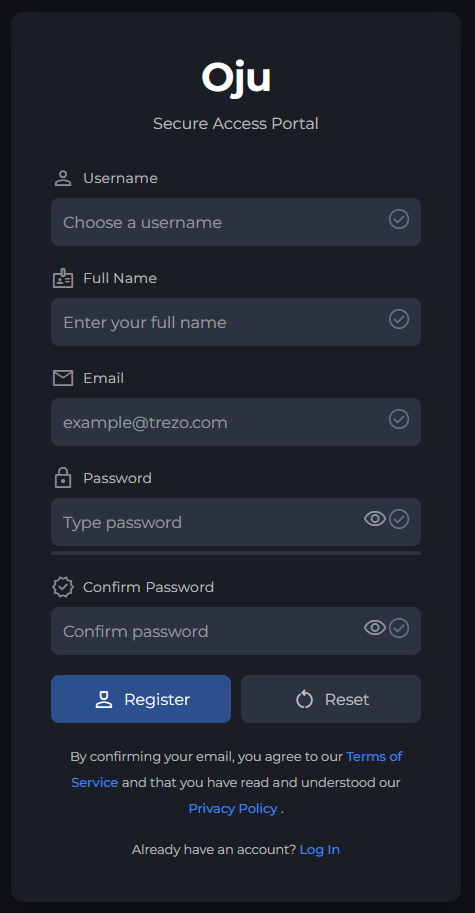 user registration